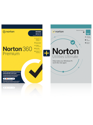 Norton 360 Premium & Utilities Ultimate ( 10 Devices, 1 Year) - Norton Key - EUROPE