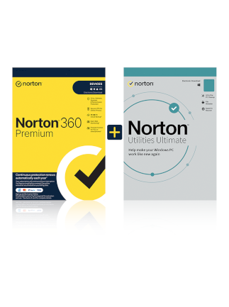 Norton 360 Deluxe & Utilities Ultimate (10 Devices, 1 Year)  - Norton Key - EUROPE