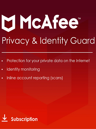 McAfee Privacy & Identity Guard (PC) (1 Device, 1 Year)  - McAfee Key - GLOBAL
