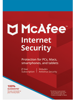 McAfee Internet Security (1 Device, 2 Years) - McAfee Key - GLOBAL