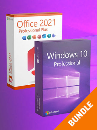 Microsoft Windows 10 Professional & Microsoft Office Professional Plus 2021 Bundle (PC) - Microsoft Key - GERMANY