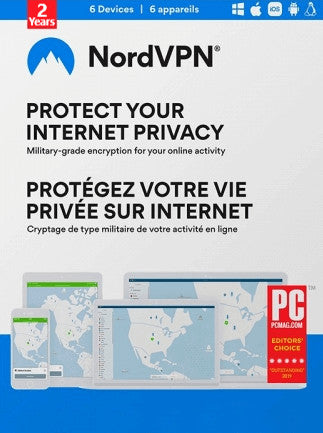 NordVPN VPN Service (PC, Android, Mac, iOS) 6 Devices, 2 Years - NordVPN Key - GLOBAL