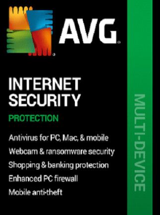 AVG Internet Security (PC, Android, Mac) - 5 Devices, 2 Years - AVG Key - GLOBAL