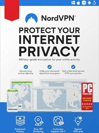 NordVPN VPN Service (PC, Android, Mac, iOS) (1 Device, 1 Year) - NordVPN Key - EUROPE